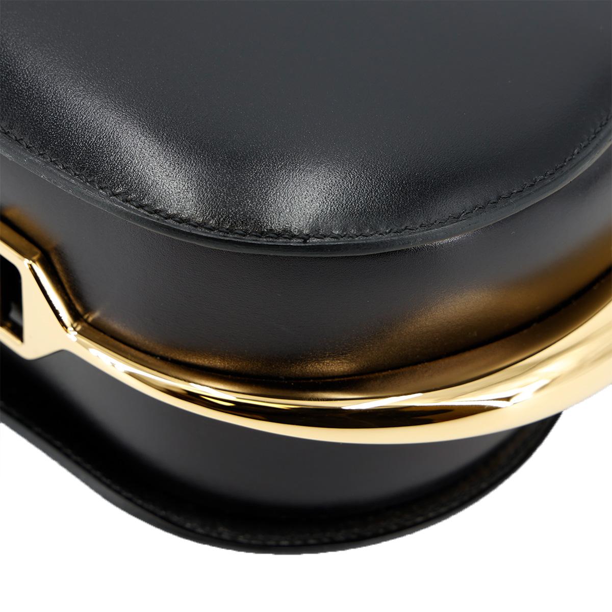 SA超美品 HERMÈS 愛馬仕 Passe-guide 89 黑色 Noir Box牛皮 金扣 □R刻 2014年 - 10