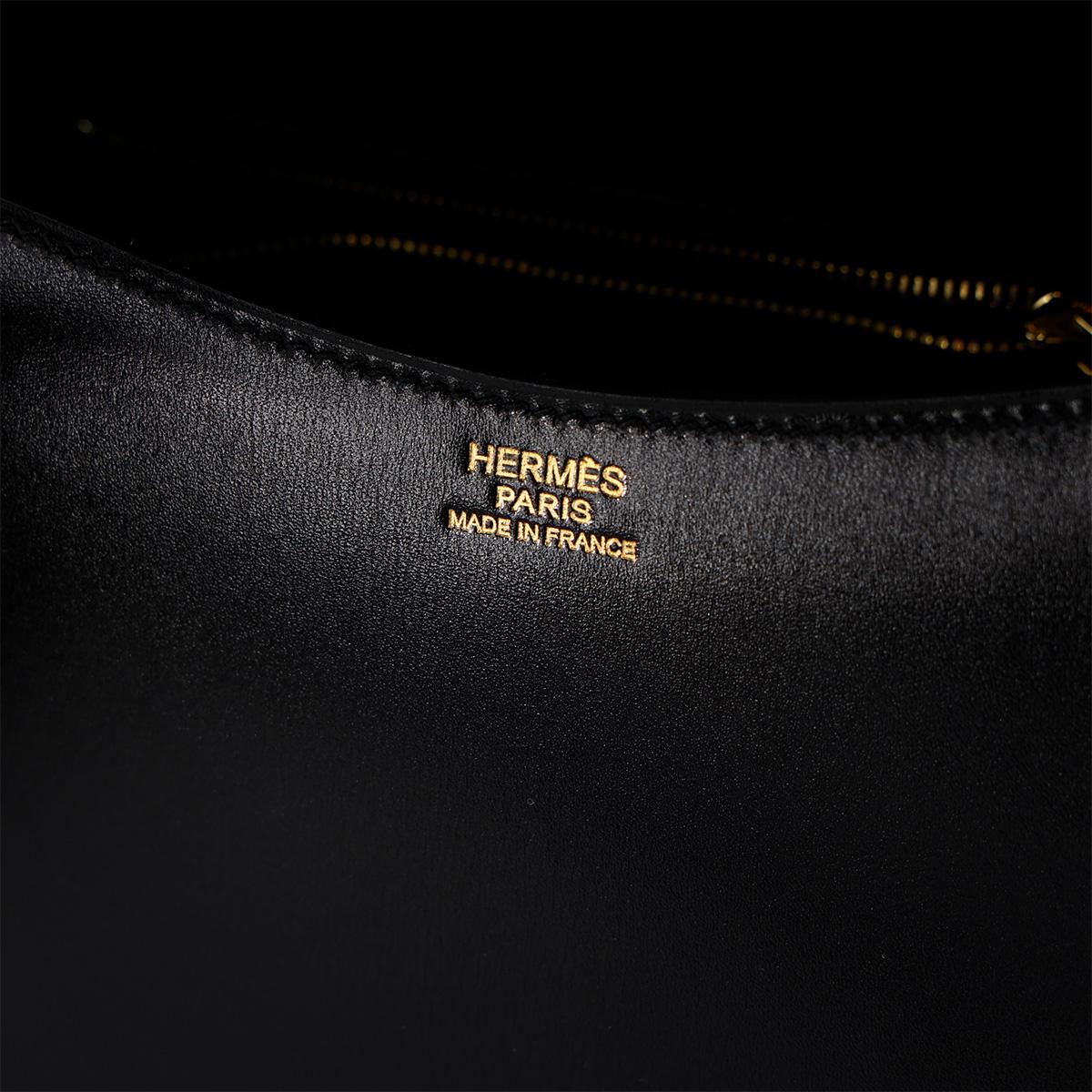 SA超美品 HERMÈS 愛馬仕 Passe-guide 89 黑色 Noir Box牛皮 金扣 □R刻 2014年 - 13