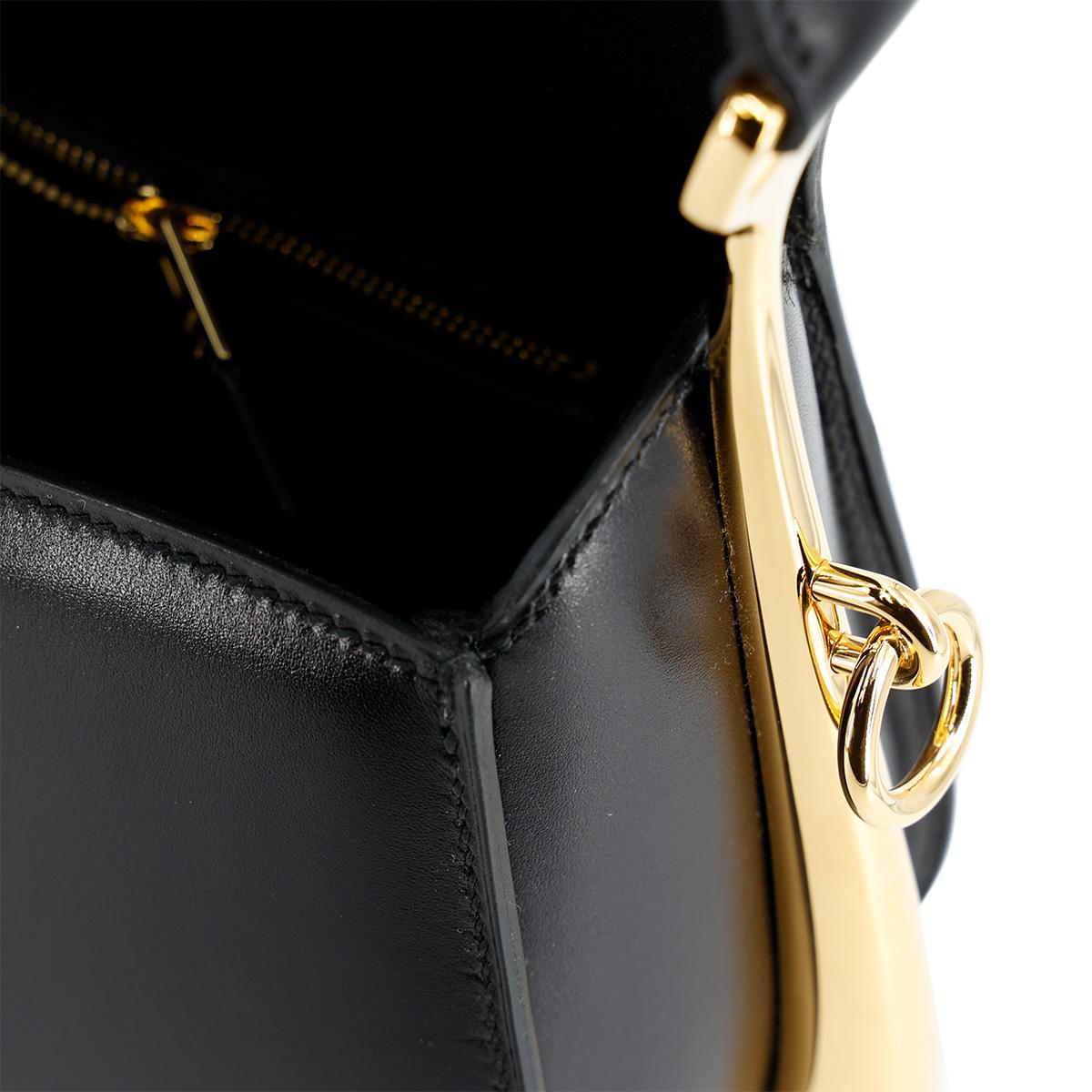 SA超美品 HERMÈS 愛馬仕 Passe-guide 89 黑色 Noir Box牛皮 金扣 □R刻 2014年 - 15