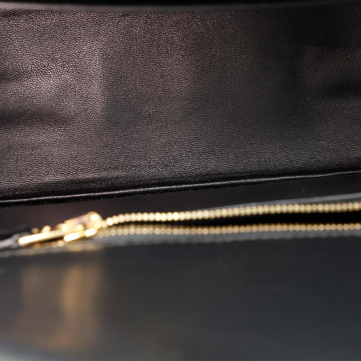 SA超美品 HERMÈS 愛馬仕 Passe-guide 89 黑色 Noir Box牛皮 金扣 □R刻 2014年 - 14