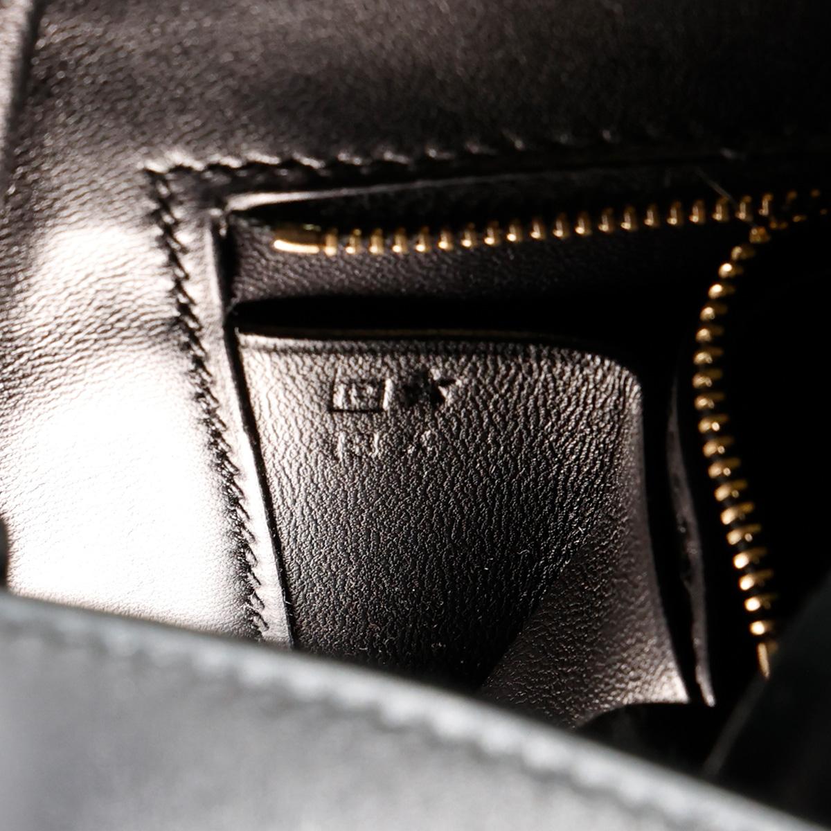 SA超美品 HERMÈS 愛馬仕 Passe-guide 89 黑色 Noir Box牛皮 金扣 □R刻 2014年 - 17