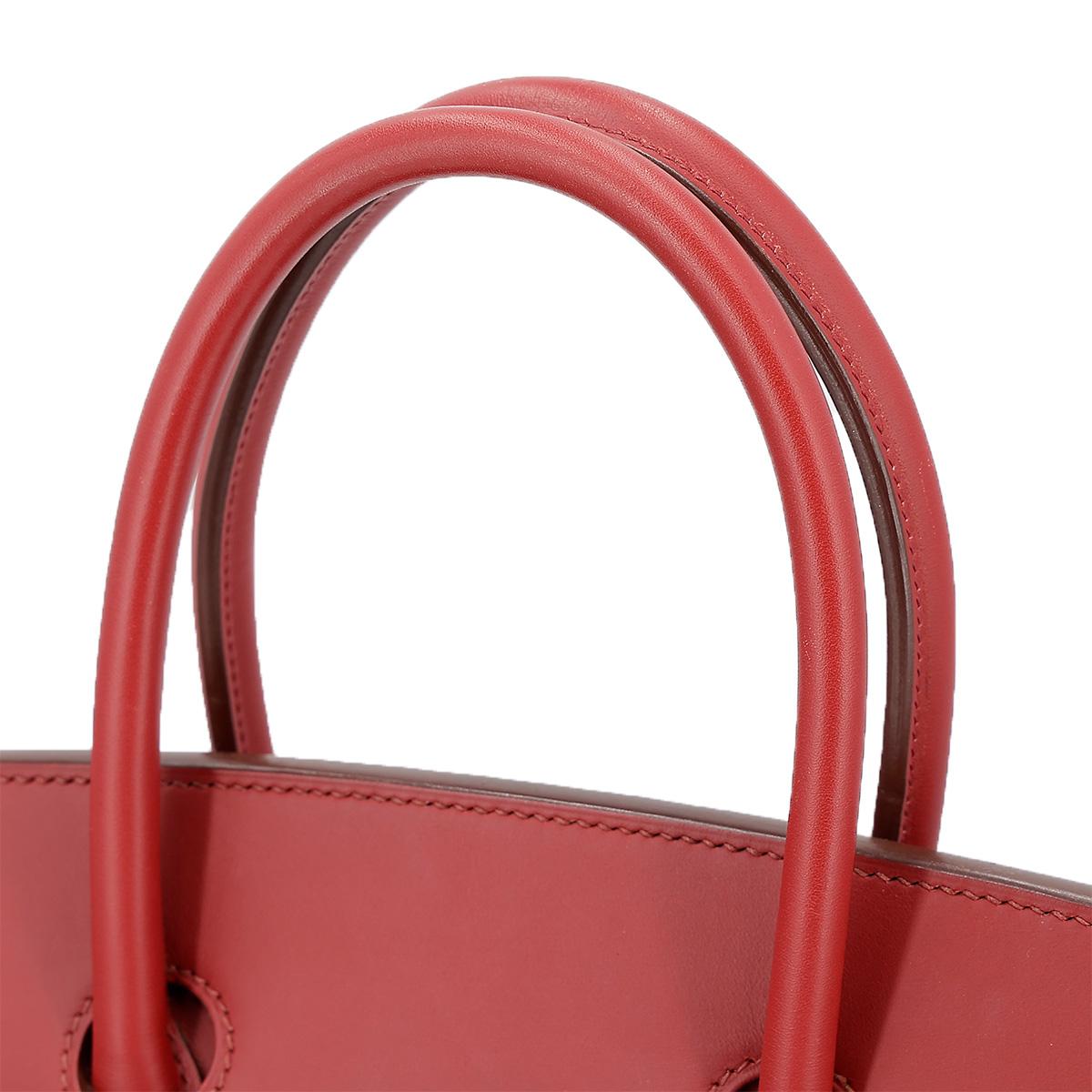 HERMÈS Limited Edition Birkin 35 handbag in Multi-color Vibrato goatskin and Rouge Vif Box calfskin with Palladium hardware - 6