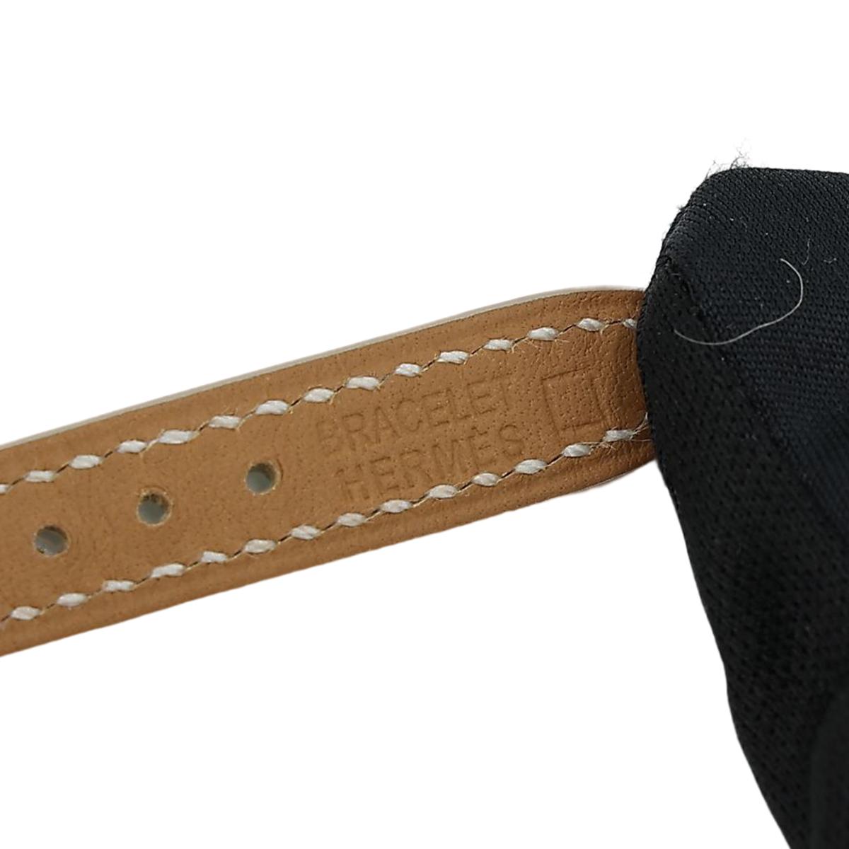 HERMÈS Nantucket PM Wrist Watch in Beton with Alligator and Diamond  - 7