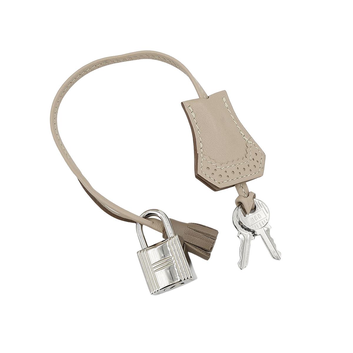 HERMÈS Limited Edition Birkin Ghillies 30 handbag in Argile and Etoupe Swift leather with Palladium hardware - 21