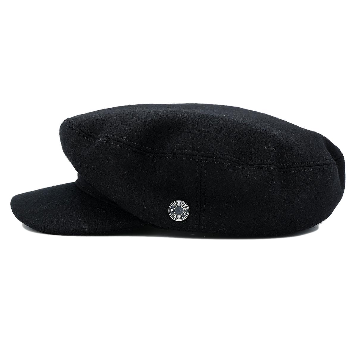 HERMÈS Casquette Dani hat in Black Silk and Cotton with Palladium hardware - 3