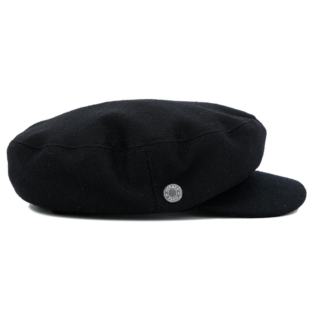 HERMÈS Casquette Dani hat in Black Silk and Cotton with Palladium hardware - 5