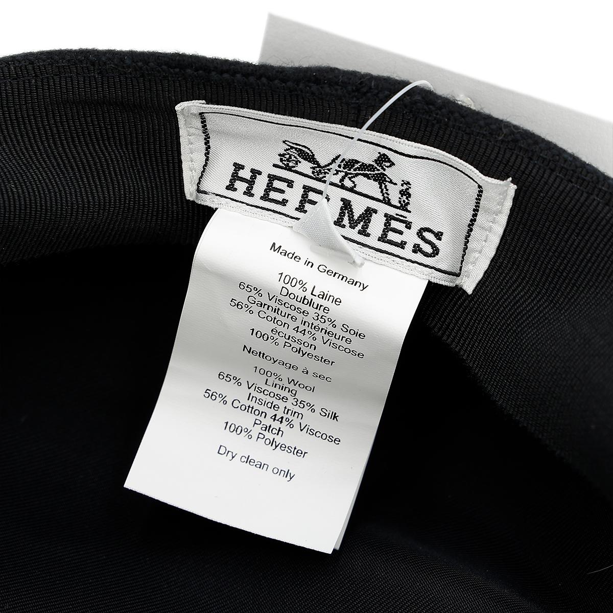 HERMÈS Casquette Dani hat in Black Silk and Cotton with Palladium hardware - 9