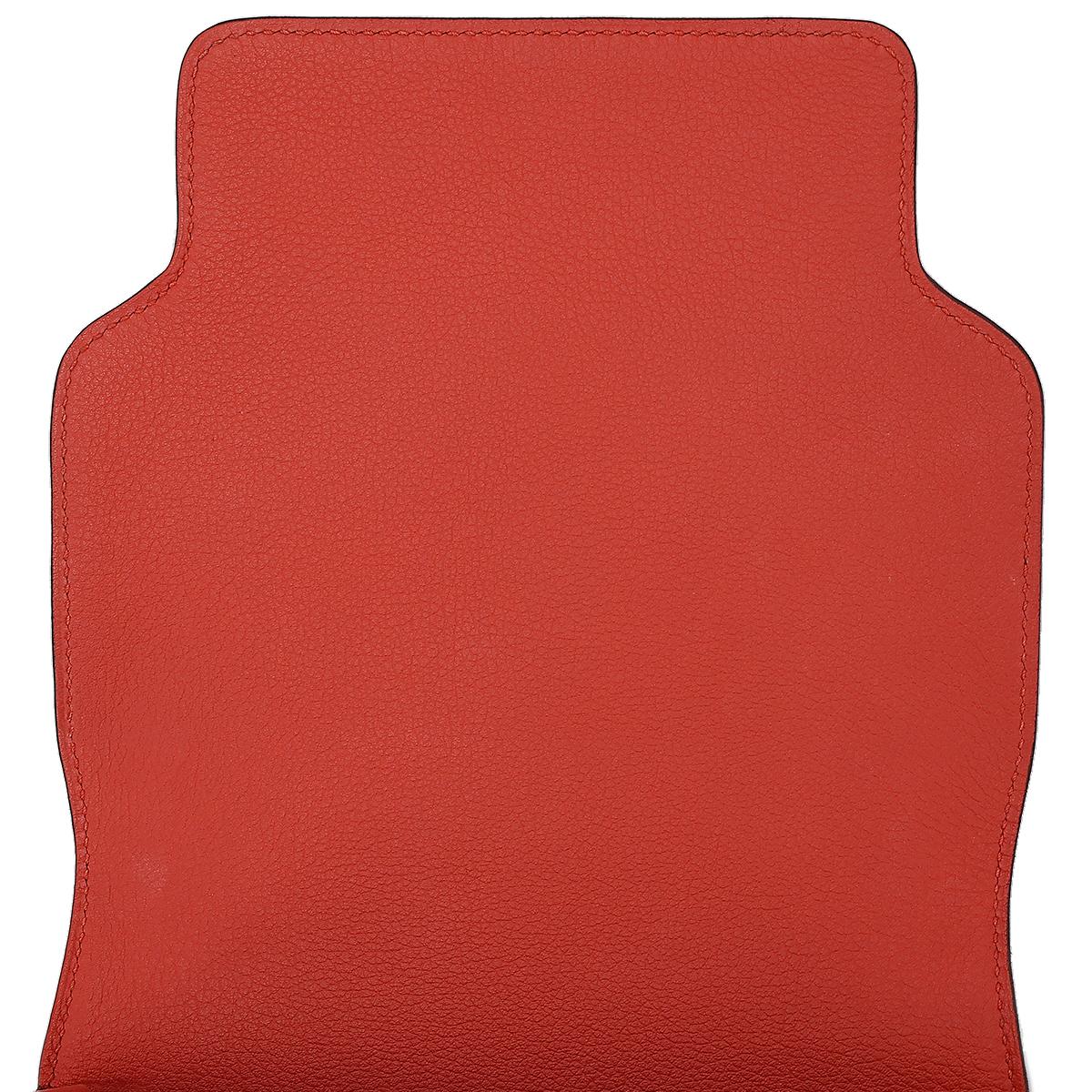 HERMÈS Roulis Mini shoulder bag in Rouge Tomate Evercolor leather with Gold hardware - 13