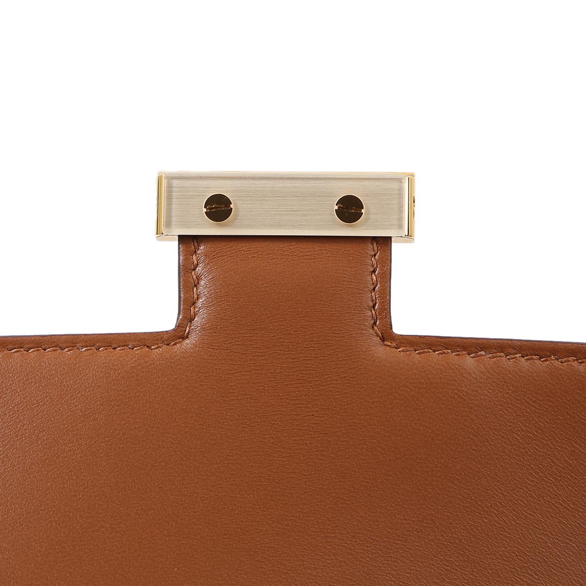 HERMÈS Matte Alligator Constance Mini 19 shoulder bag in Gold with Gold hardware - 13