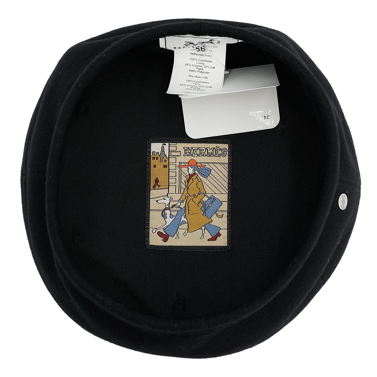 HERMÈS Saint-Honore beret in Black Cashmere - 7