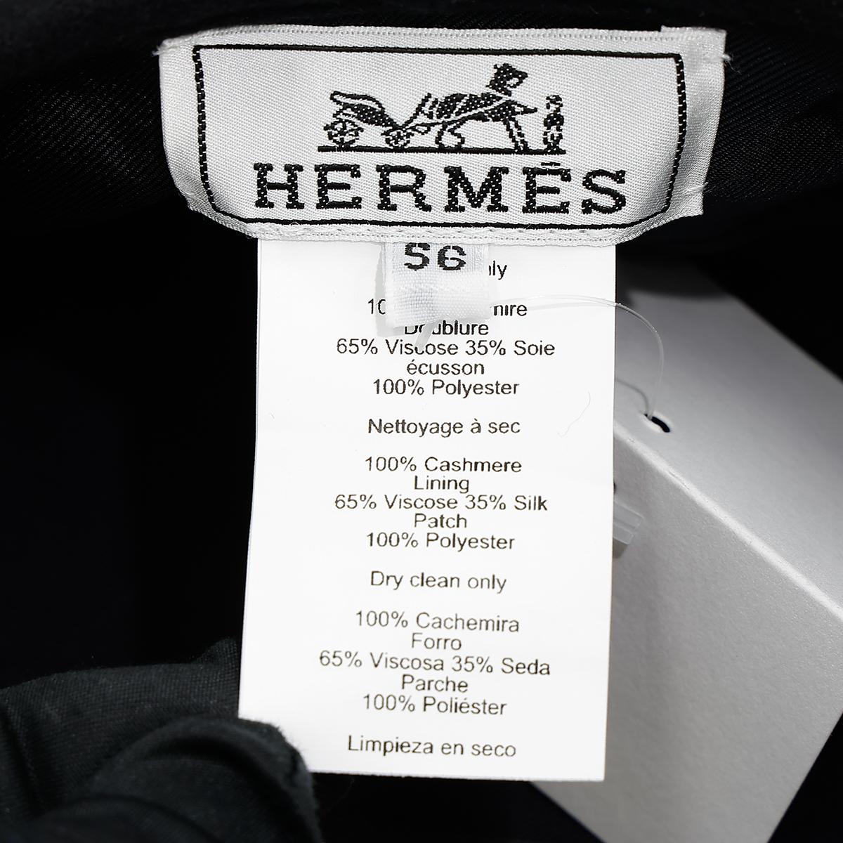 HERMÈS Saint-Honore beret in Black Cashmere - 11