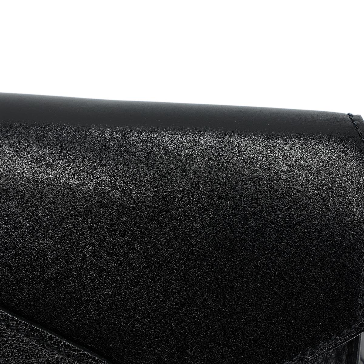 HERMÈS Faco clutch in Black Chevre leather with Palladium hardware - 14