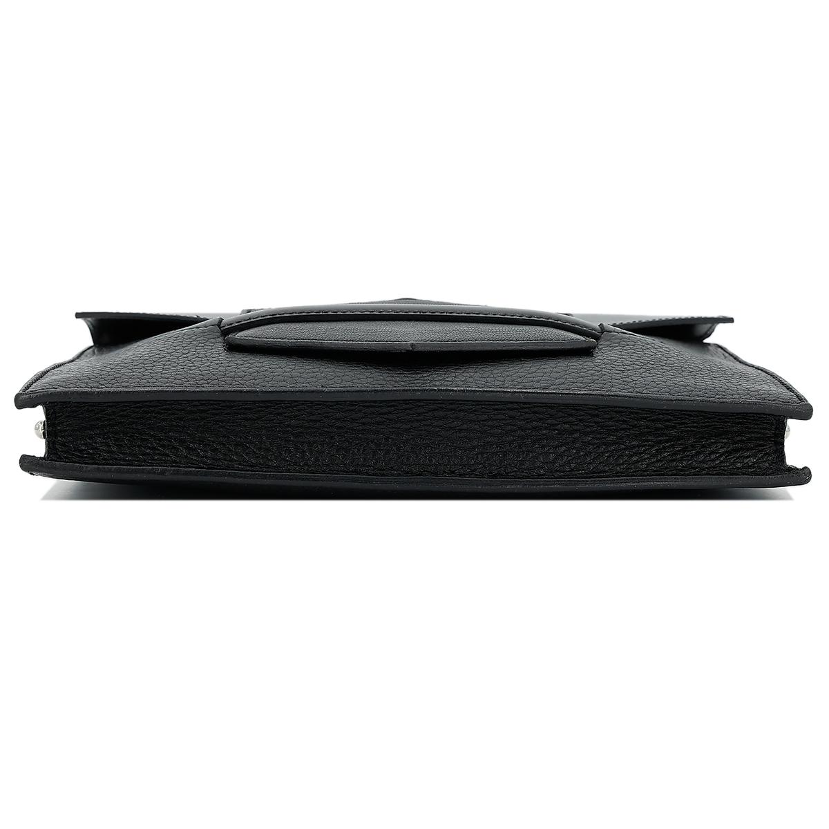 HERMÈS Faco clutch in Black Chevre leather with Palladium hardware - 7