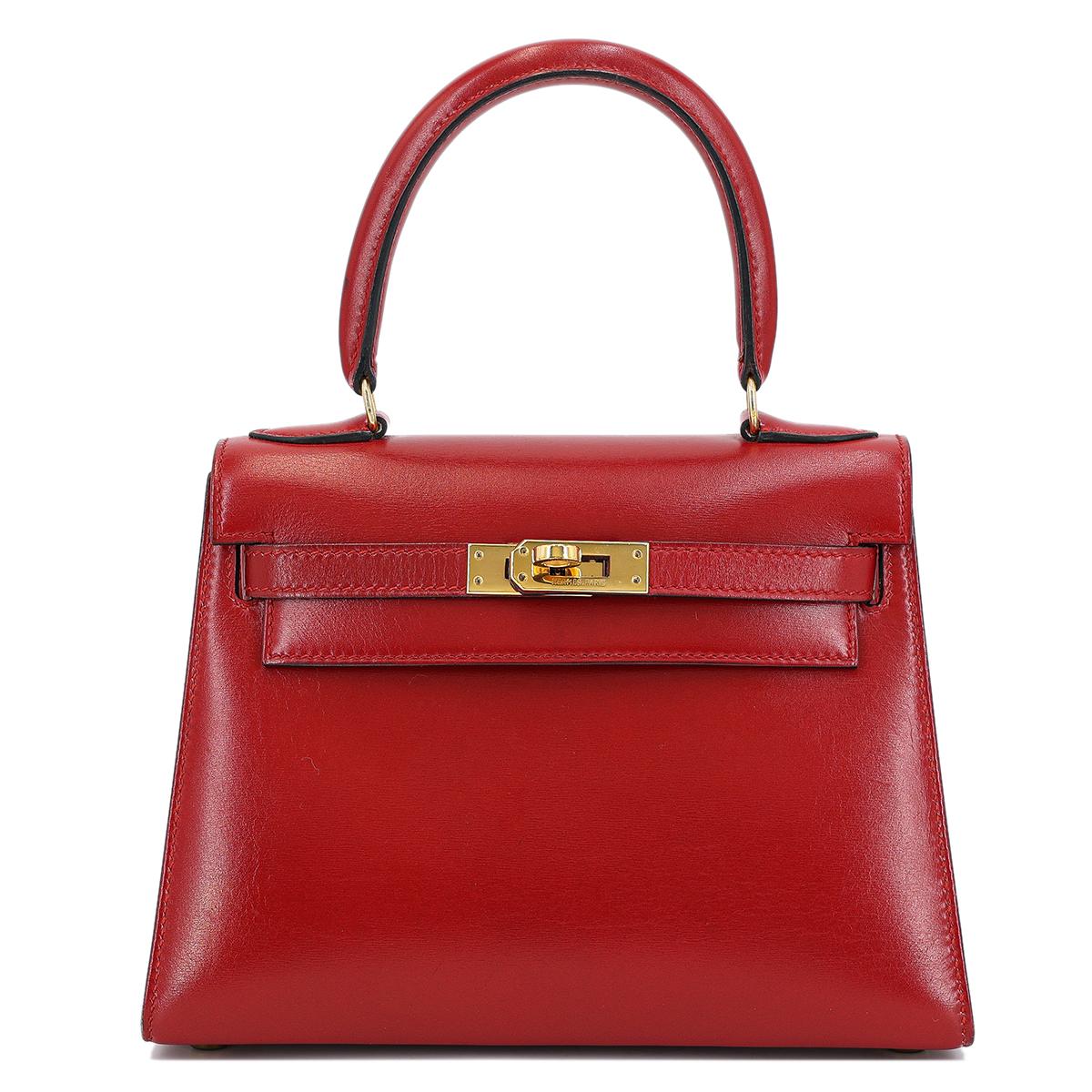 Very Good ( Rank A) HERMÈS Vintage Mini Kelly 20 Rouge Vif (53) Gold hardware Circle S (1989) - 1