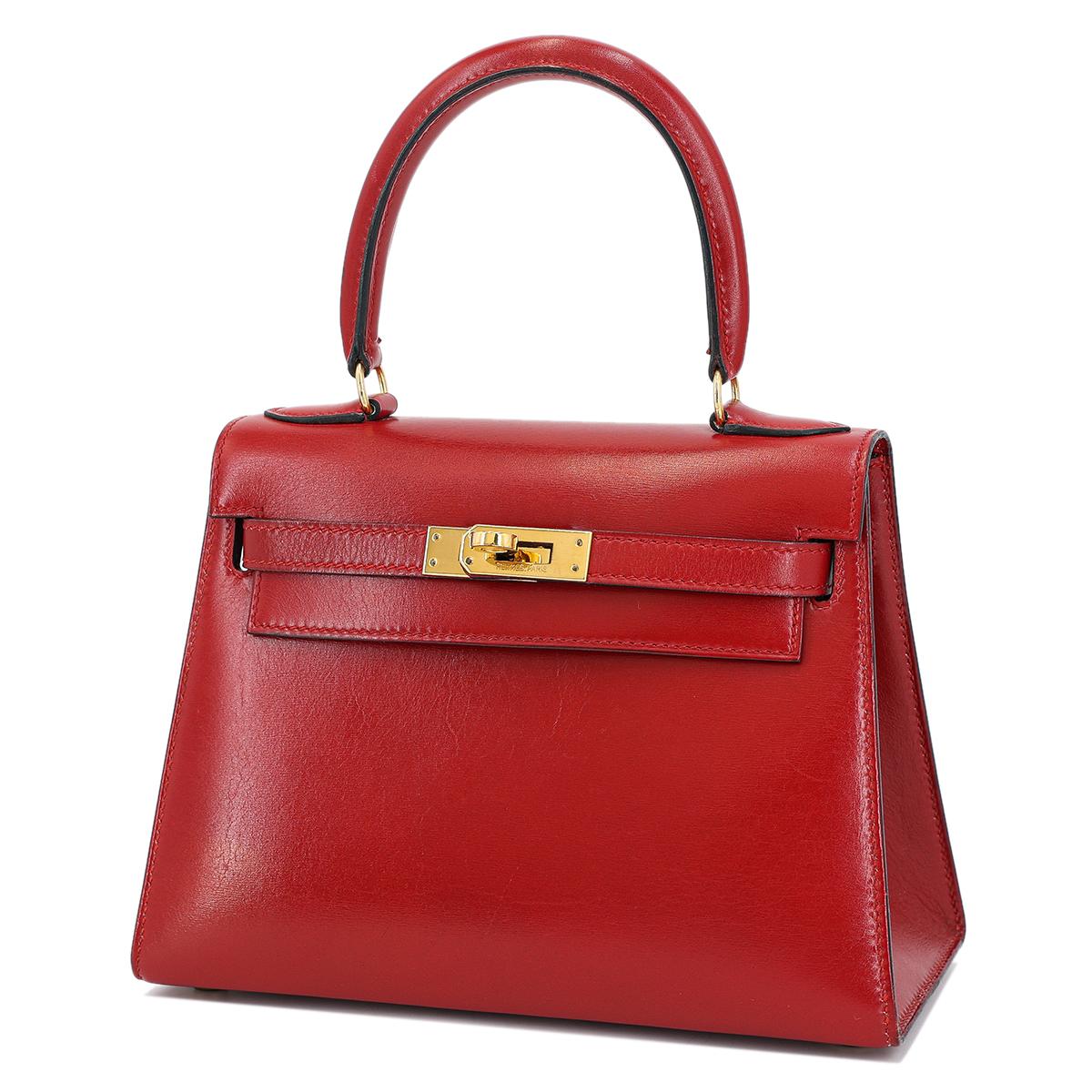 Very Good ( Rank A) HERMÈS Vintage Mini Kelly 20 Rouge Vif (53) Gold hardware Circle S (1989) - 2