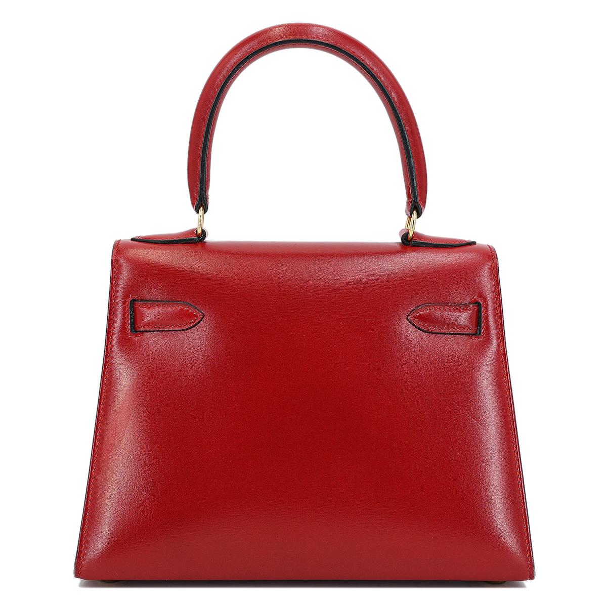 Very Good ( Rank A) HERMÈS Vintage Mini Kelly 20 Rouge Vif (53) Gold hardware Circle S (1989) - 3