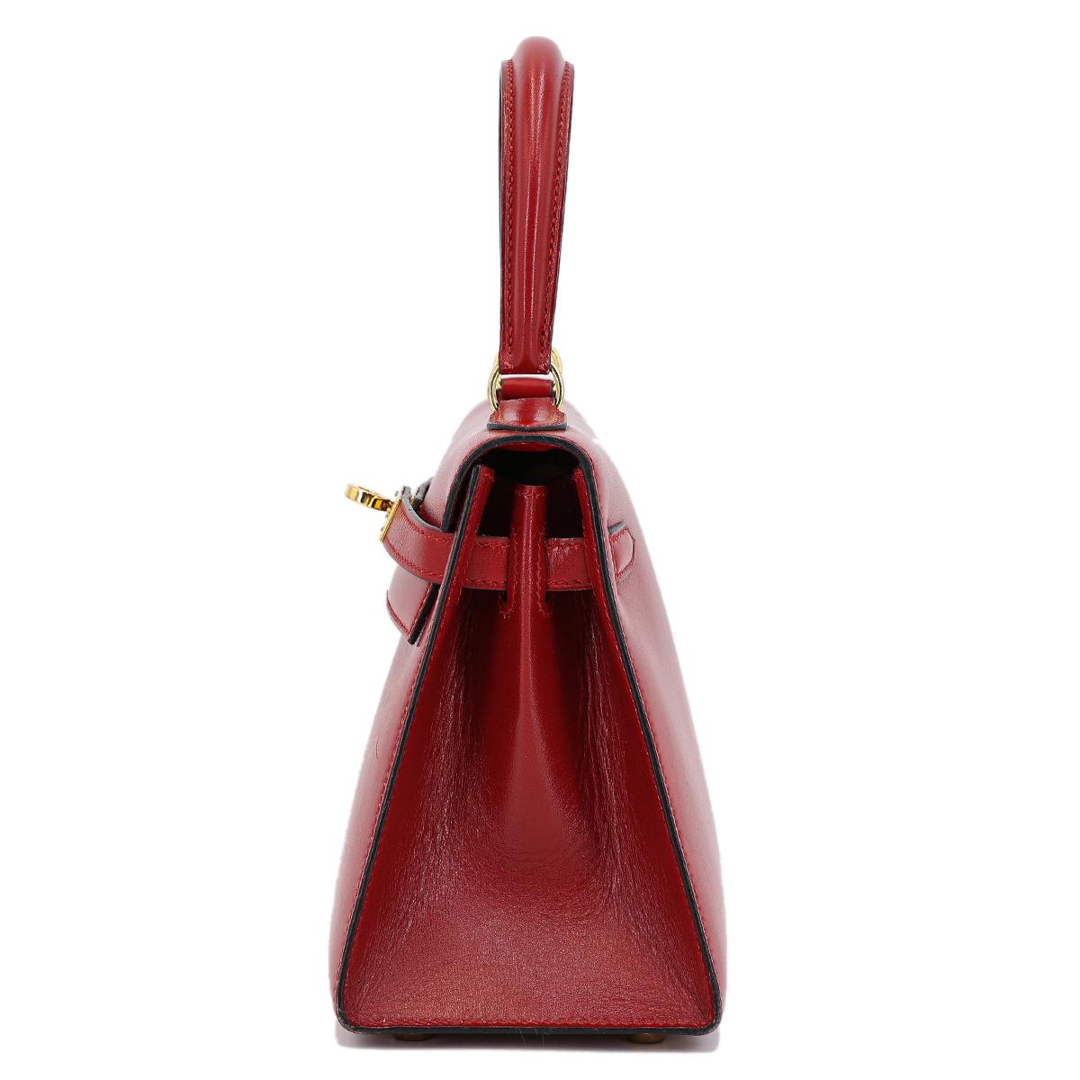 Very Good ( Rank A) HERMÈS Vintage Mini Kelly 20 Rouge Vif (53) Gold hardware Circle S (1989) - 4