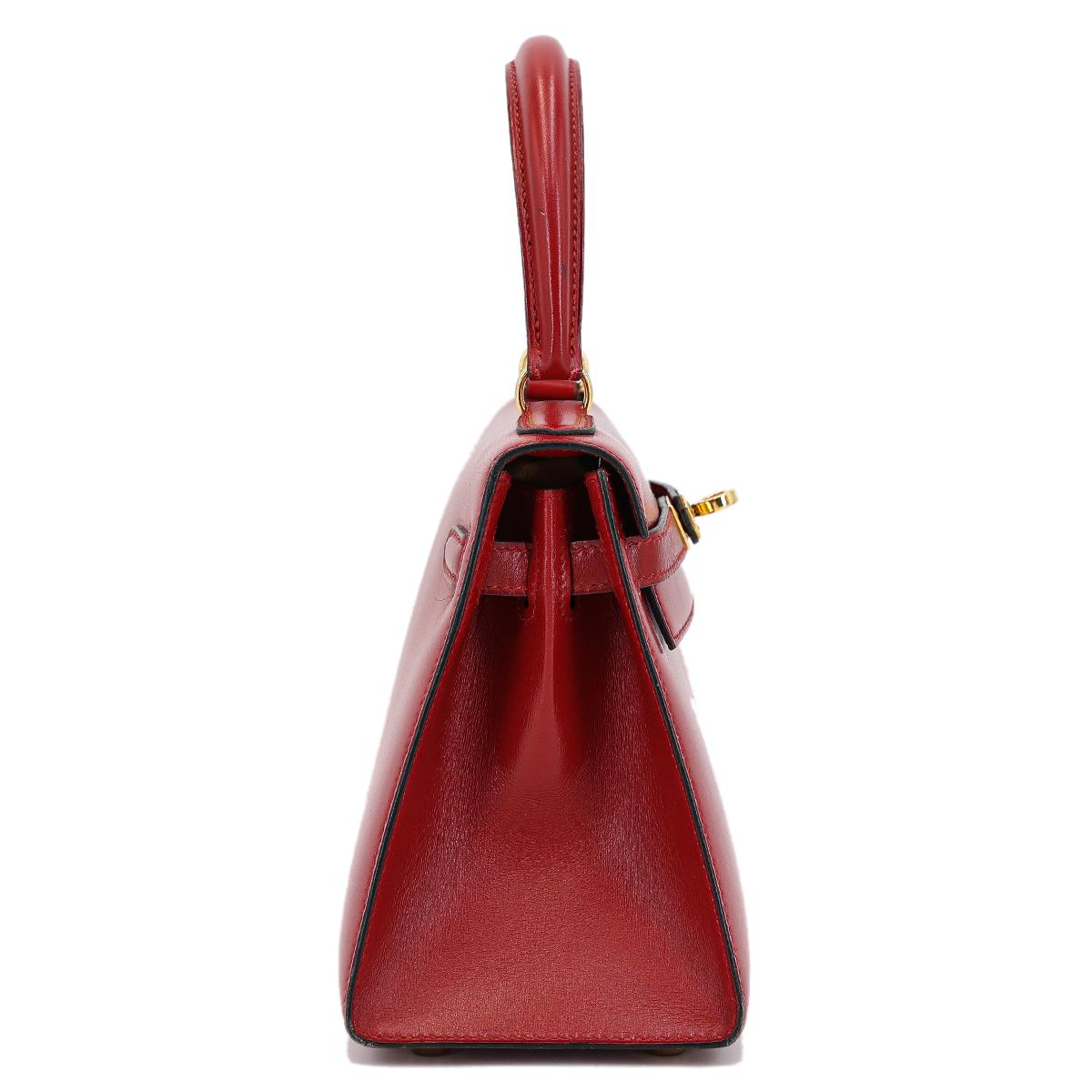 Very Good ( Rank A) HERMÈS Vintage Mini Kelly 20 Rouge Vif (53) Gold hardware Circle S (1989) - 5