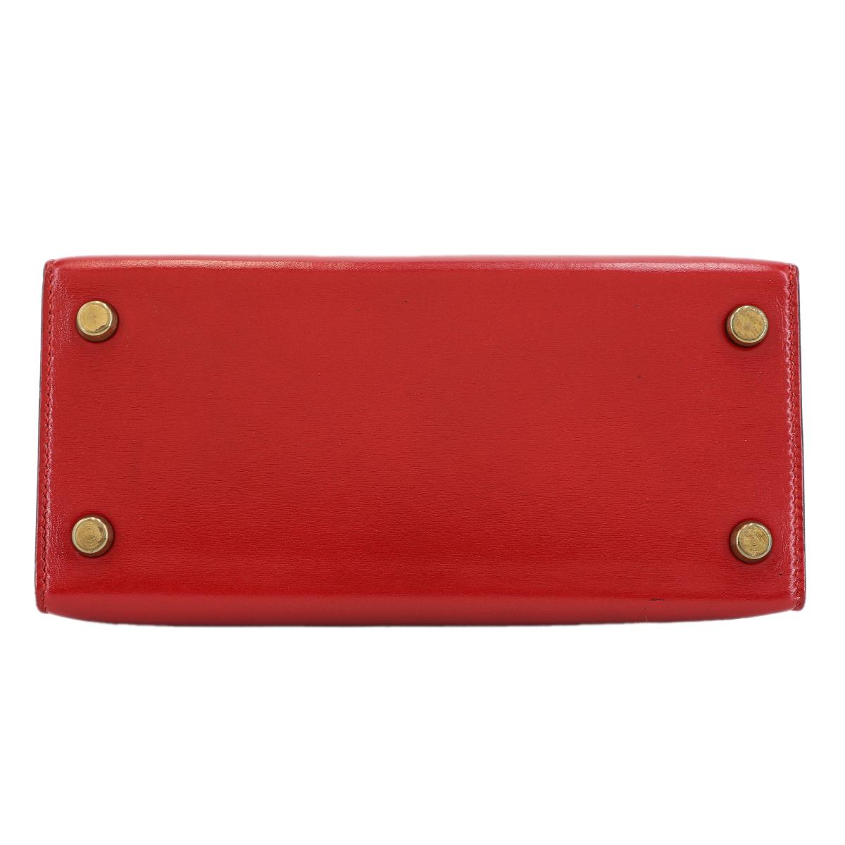 Very Good ( Rank A) HERMÈS Vintage Mini Kelly 20 Rouge Vif (53) Gold hardware Circle S (1989) - 8