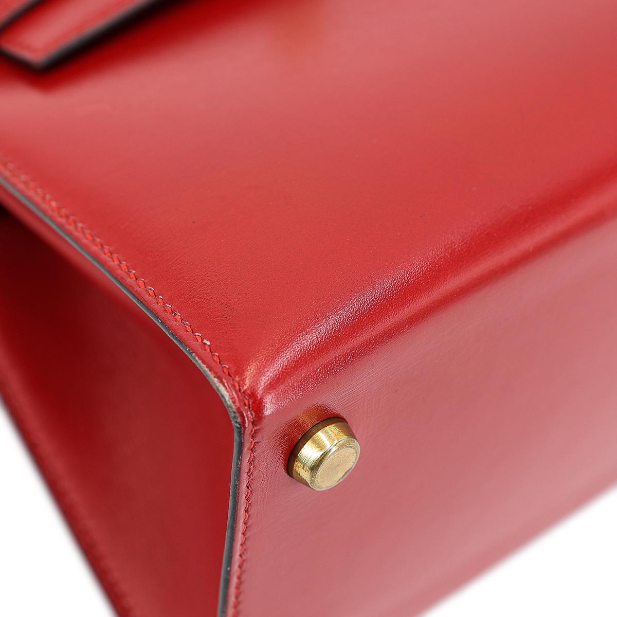 Very Good ( Rank A) HERMÈS Vintage Mini Kelly 20 Rouge Vif (53) Gold hardware Circle S (1989) - 9