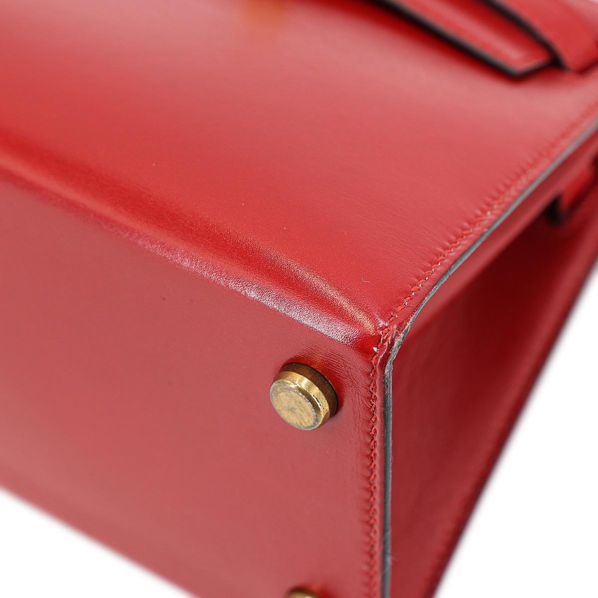 Very Good ( Rank A) HERMÈS Vintage Mini Kelly 20 Rouge Vif (53) Gold hardware Circle S (1989) - 10