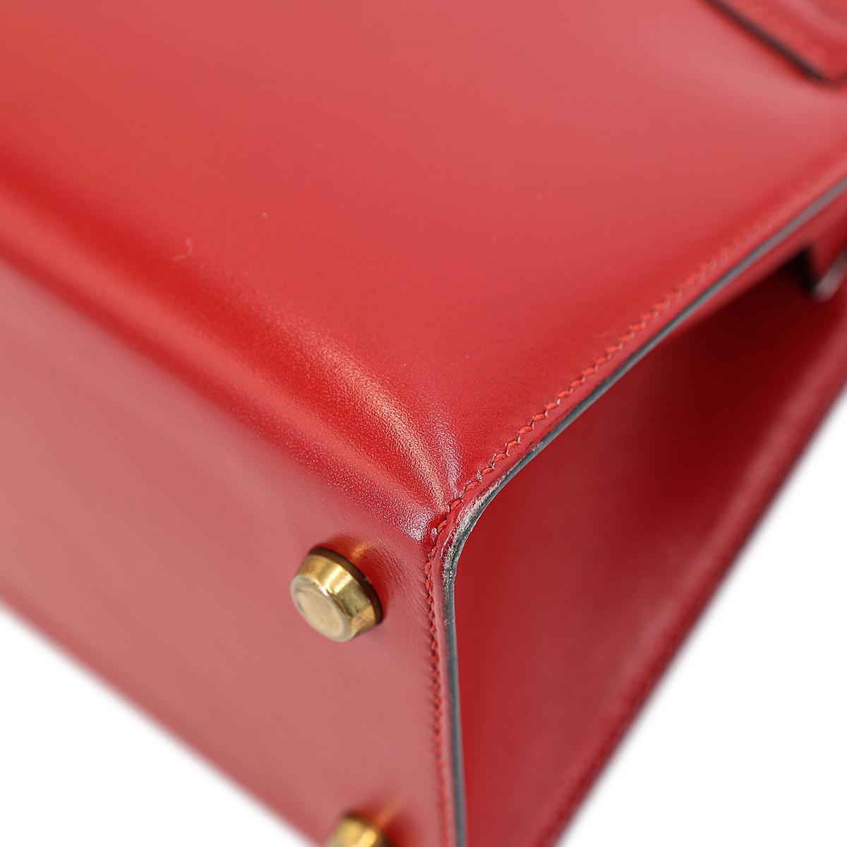 Very Good ( Rank A) HERMÈS Vintage Mini Kelly 20 Rouge Vif (53) Gold hardware Circle S (1989) - 12
