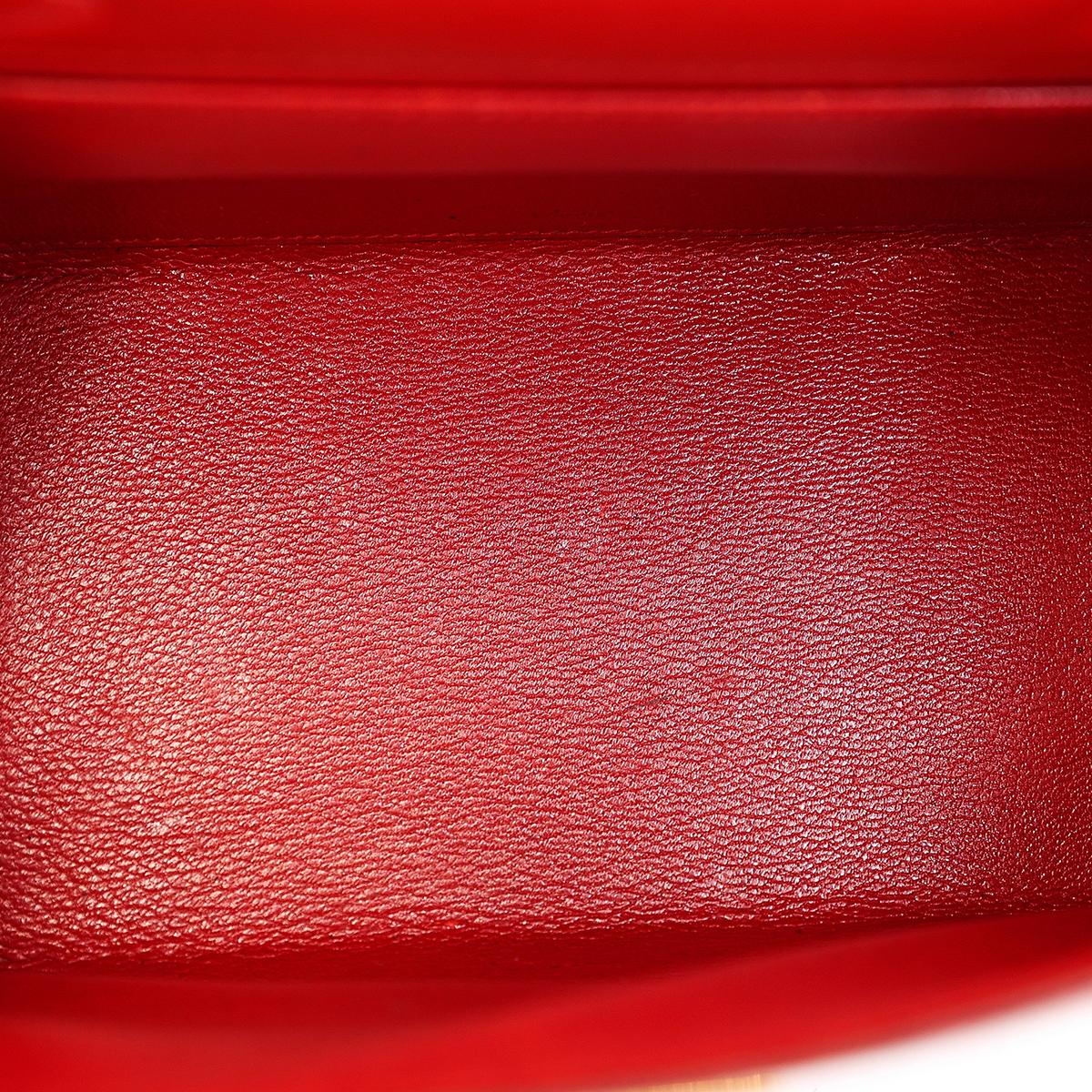 Very Good ( Rank A) HERMÈS Vintage Mini Kelly 20 Rouge Vif (53) Gold hardware Circle S (1989) - 17