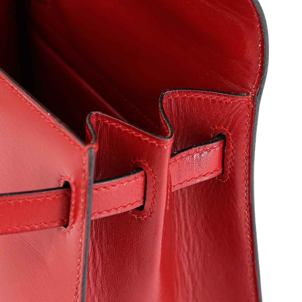 Very Good ( Rank A) HERMÈS Vintage Mini Kelly 20 Rouge Vif (53) Gold hardware Circle S (1989) - 19