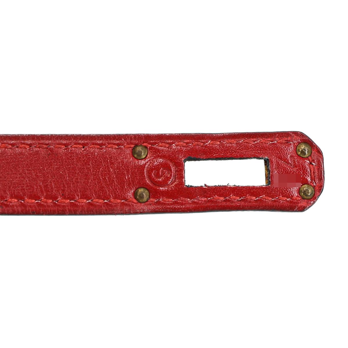 Very Good ( Rank A) HERMÈS Vintage Mini Kelly 20 Rouge Vif (53) Gold hardware Circle S (1989) - 16
