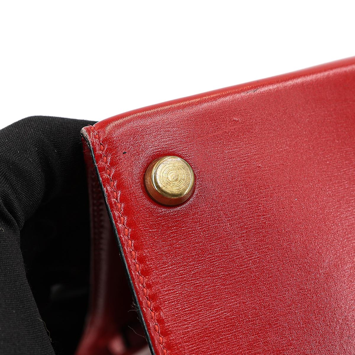 Very Good ( Rank A) HERMÈS Vintage Mini Kelly 20 Rouge Vif (53) Gold hardware Circle S (1989) - 13