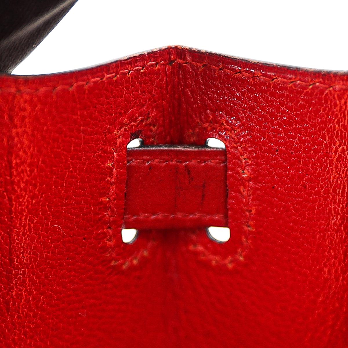 Very Good ( Rank A) HERMÈS Vintage Mini Kelly 20 Rouge Vif (53) Gold hardware Circle S (1989) - 21