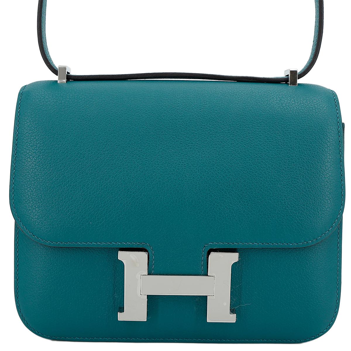 HERMÈS Constance Mini 19 shoulder bag in Colvert Evercolor leather with Palladium hardware - 1