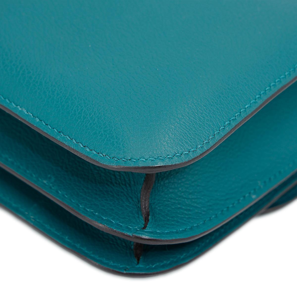 HERMÈS Constance Mini 19 shoulder bag in Colvert Evercolor leather with Palladium hardware - 10