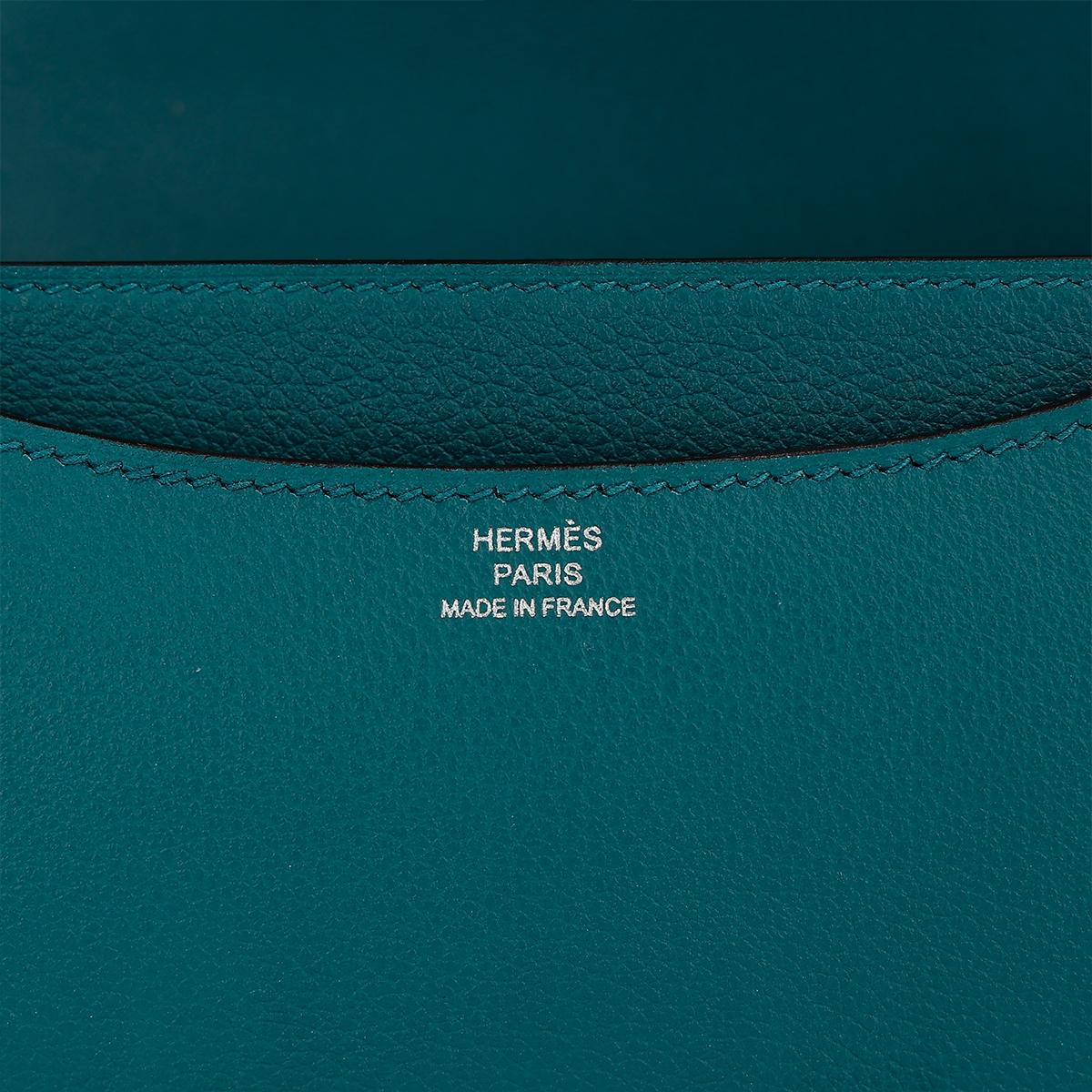 HERMÈS Constance Mini 19 shoulder bag in Colvert Evercolor leather with Palladium hardware - 16