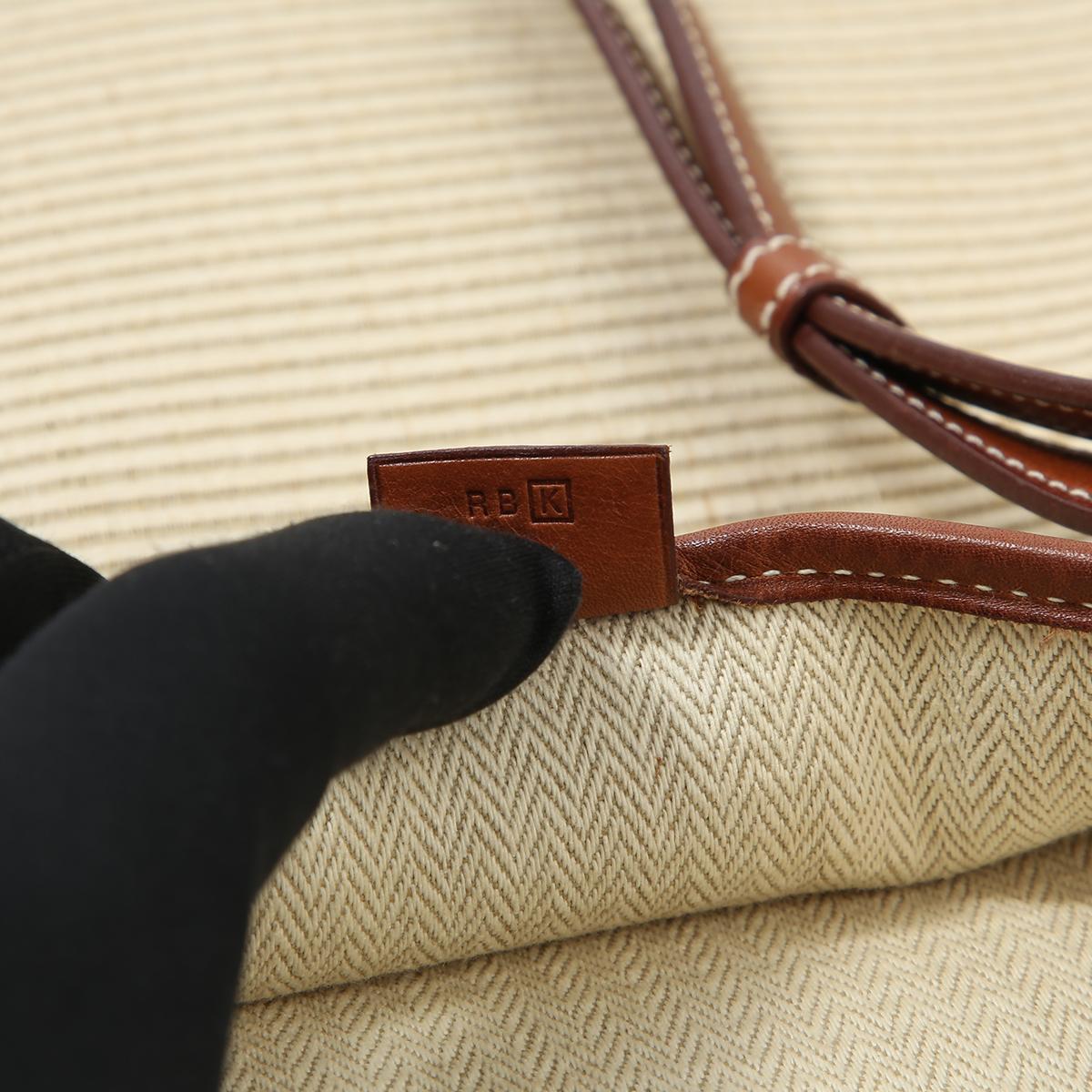 [中古] HERMÈS 愛馬仕 單肩包 棕色 馬毛編織 馬鞍皮 銀扣 - 14