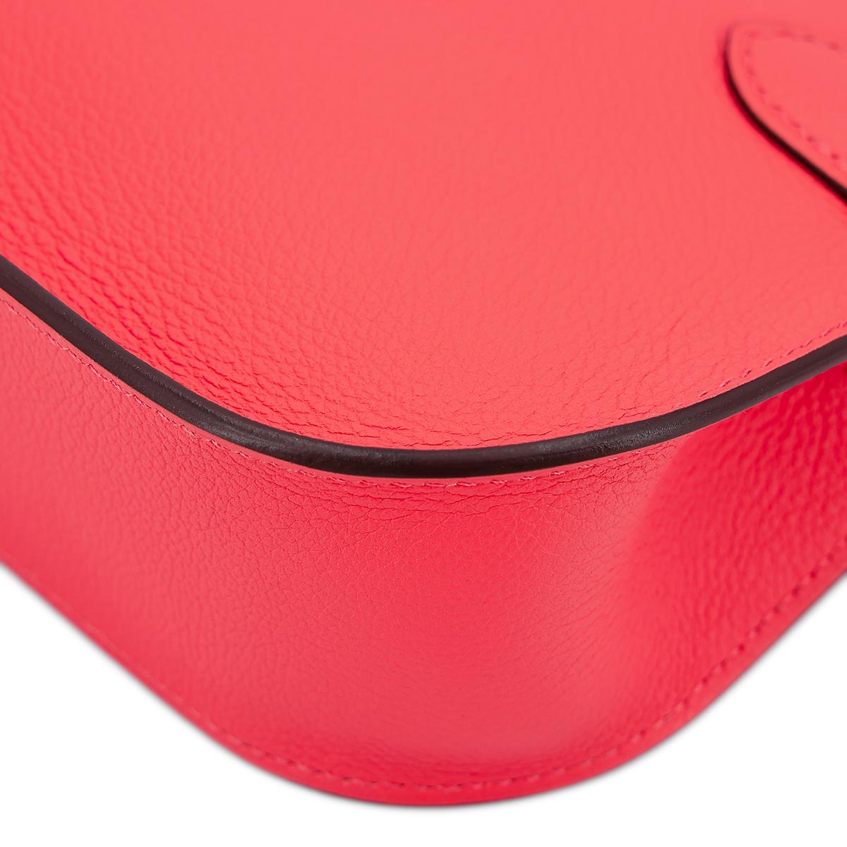 HERMÈS Jypsiere Mini shoulder bag in Rose Texas Evercolor leather with Palladium hardware - 8