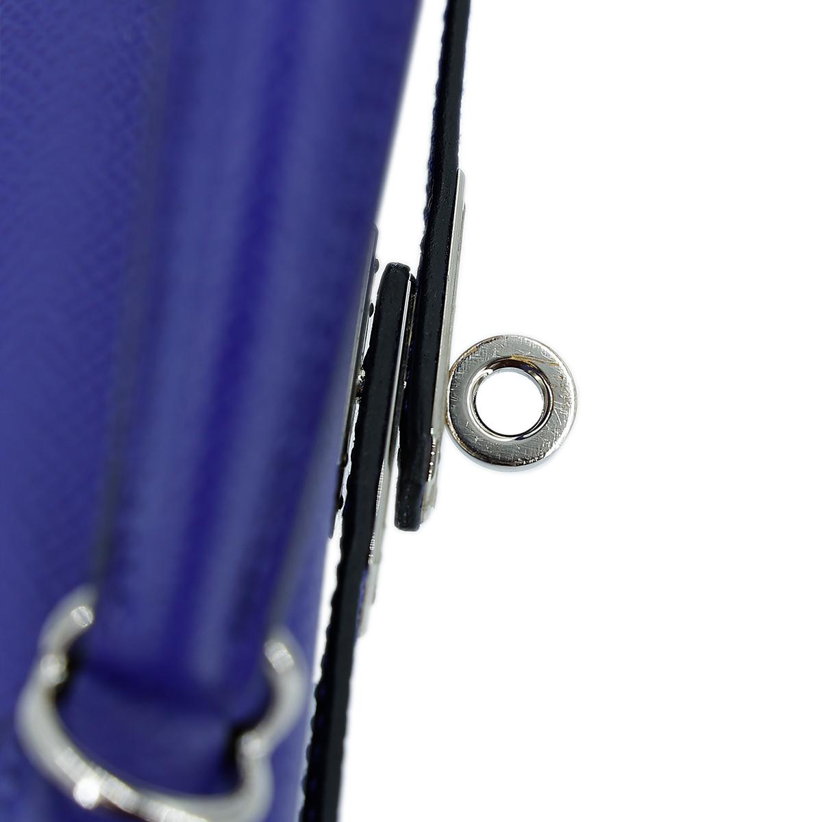 HERMÈS Kelly 25 Sellier handbag in Blue Electric Epsom leather with Palladium hardware - 14