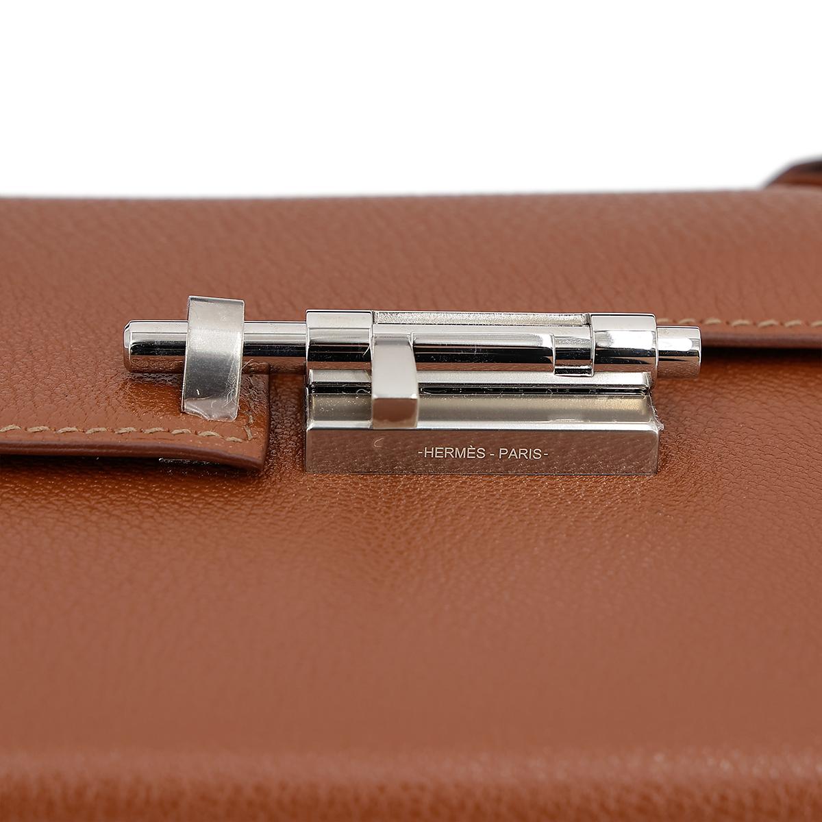 ランク SA HERMÈS エルメス ヴェルーミニ ノアゼット オレンジ キャンバス シェーブル シルバー金具 D刻印 - 13