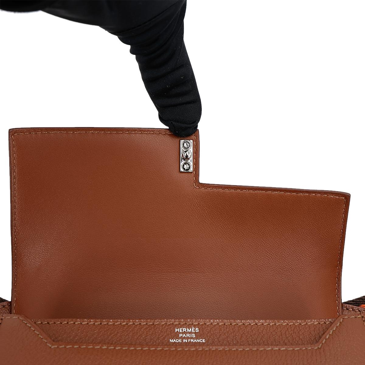 ランク SA HERMÈS エルメス ヴェルーミニ ノアゼット オレンジ キャンバス シェーブル シルバー金具 D刻印 - 14