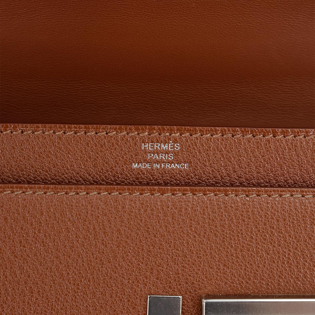 ランク SA HERMÈS エルメス ヴェルーミニ ノアゼット オレンジ キャンバス シェーブル シルバー金具 D刻印 - 15