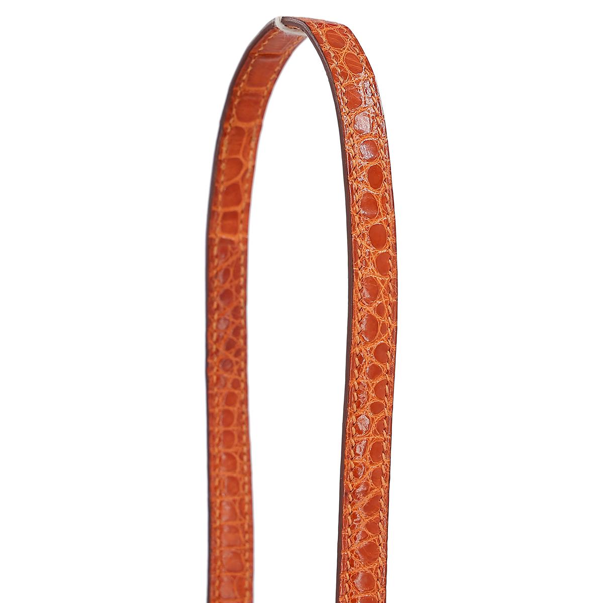 HERMÈS エルメス マイクロコンスタンス オレンジ クロコダイル アリゲーター ゴールド金具 □G刻印 - 6