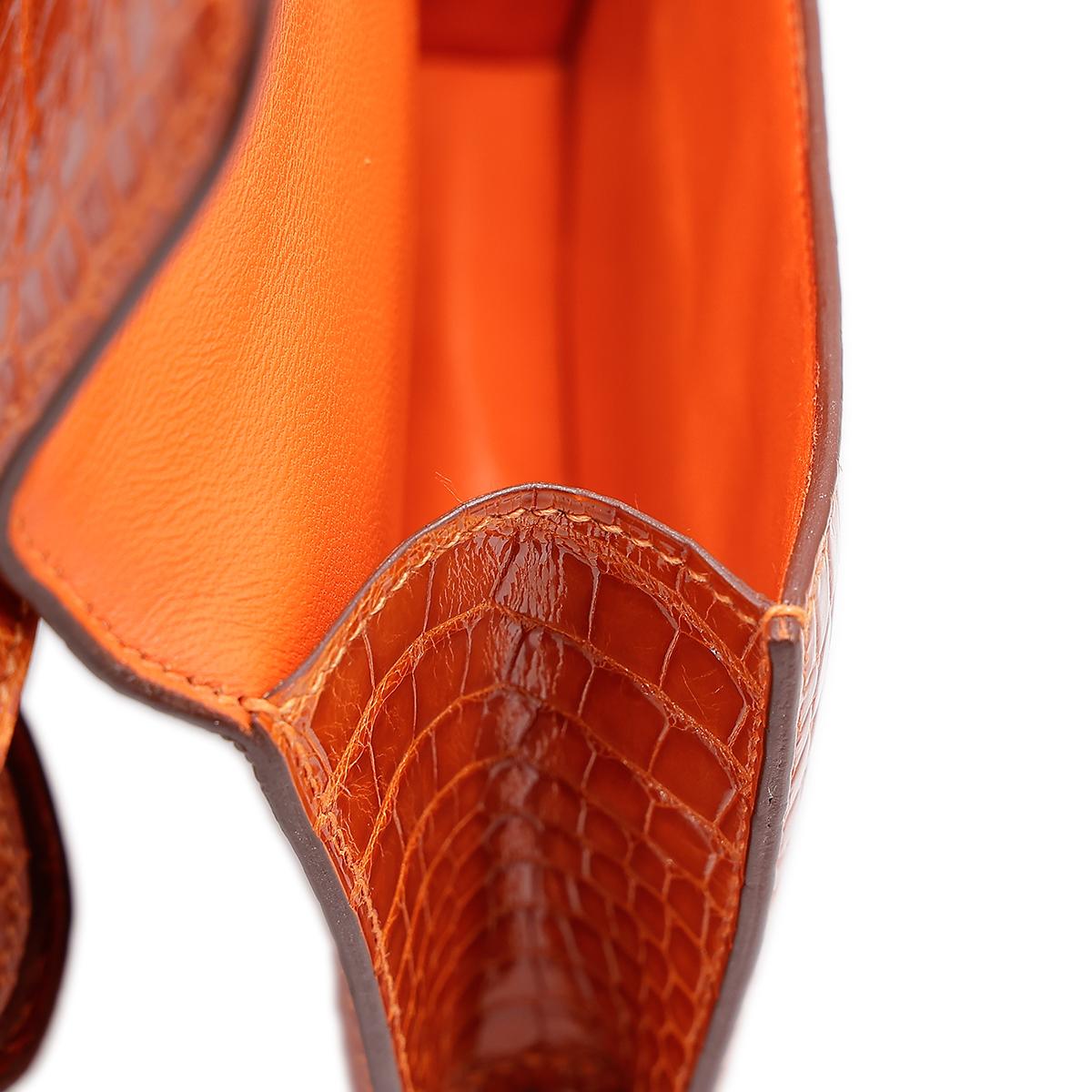 HERMÈS エルメス マイクロコンスタンス オレンジ クロコダイル アリゲーター ゴールド金具 □G刻印 - 21