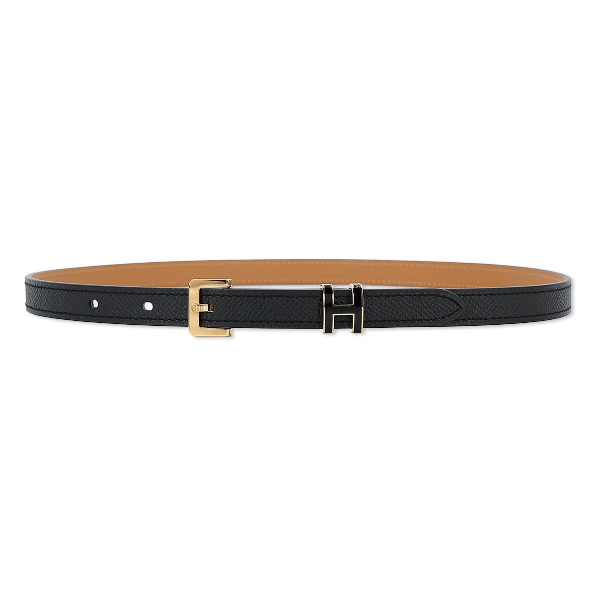 HERMÈS Pop H belt in Black Epsom leather with Gold hardware - 1