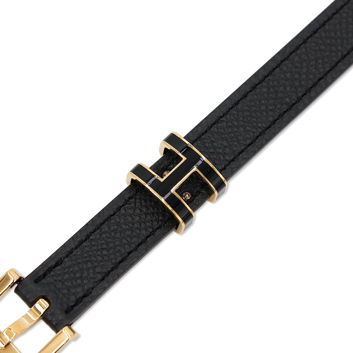 HERMÈS Pop H belt in Black Epsom leather with Gold hardware - 7