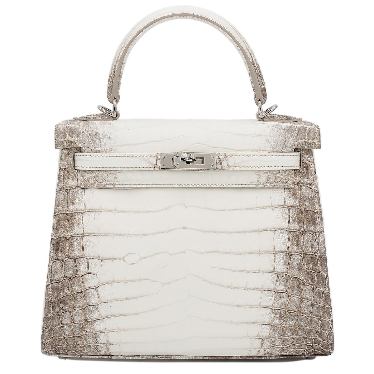 Brand New ( Rank N ) HERMÈS Kelly 25 Himalaya Matte Niloticus Crocodile Palladium hardware U (2022) - 1