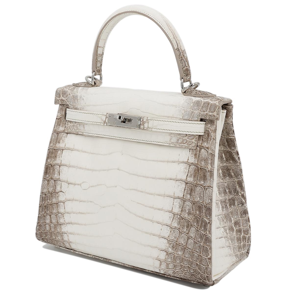 Brand New ( Rank N ) HERMÈS Kelly 25 Himalaya Matte Niloticus Crocodile Palladium hardware U (2022) - 2