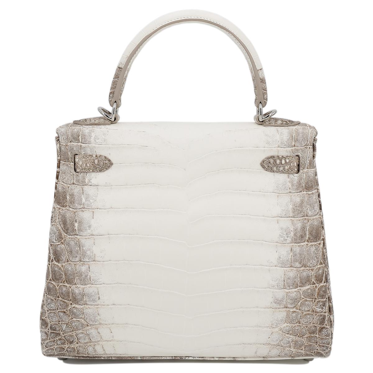 Brand New ( Rank N ) HERMÈS Kelly 25 Himalaya Matte Niloticus Crocodile Palladium hardware U (2022) - 3