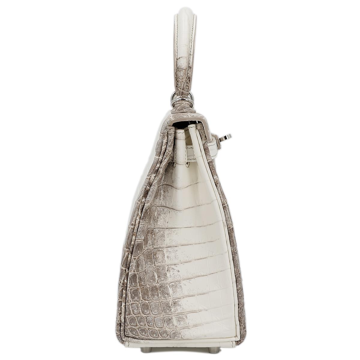 Brand New ( Rank N ) HERMÈS Kelly 25 Himalaya Matte Niloticus Crocodile Palladium hardware U (2022) - 5