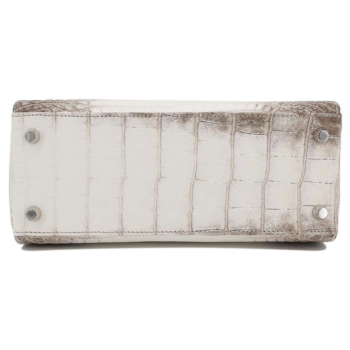 Brand New ( Rank N ) HERMÈS Kelly 25 Himalaya Matte Niloticus Crocodile Palladium hardware U (2022) - 7