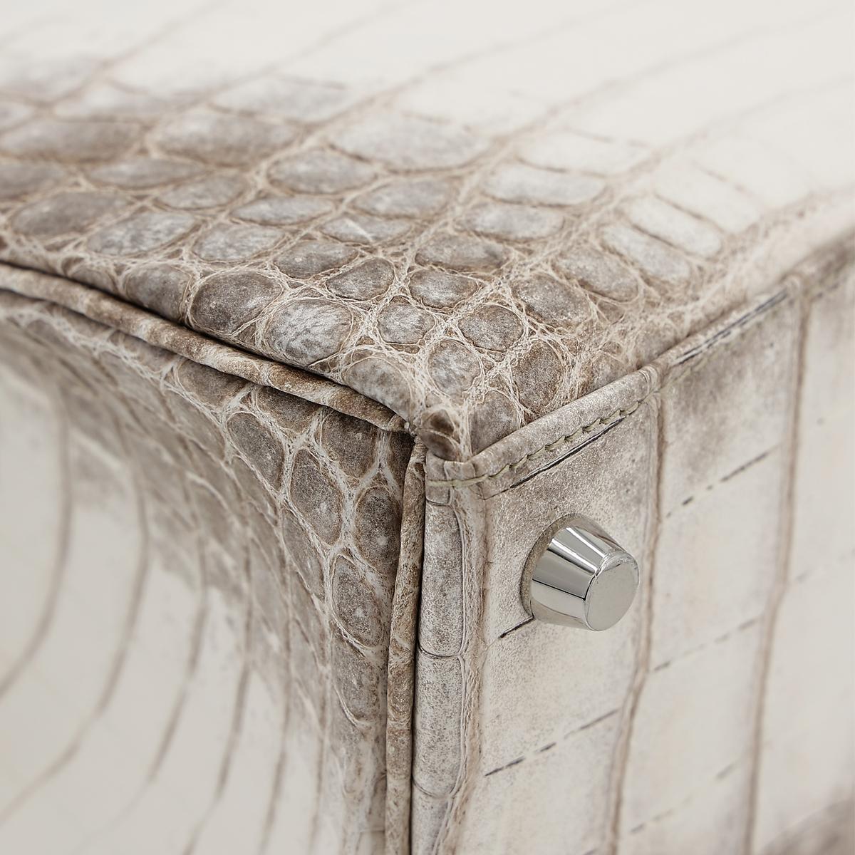 Brand New ( Rank N ) HERMÈS Kelly 25 Himalaya Matte Niloticus Crocodile Palladium hardware U (2022) - 10